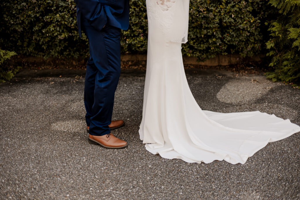 Couples portraits at their elopement venue in Colorado 