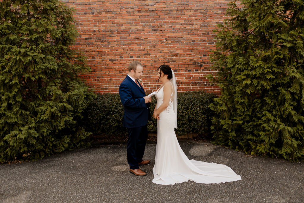 Couples portraits at their elopement venue in Colorado 