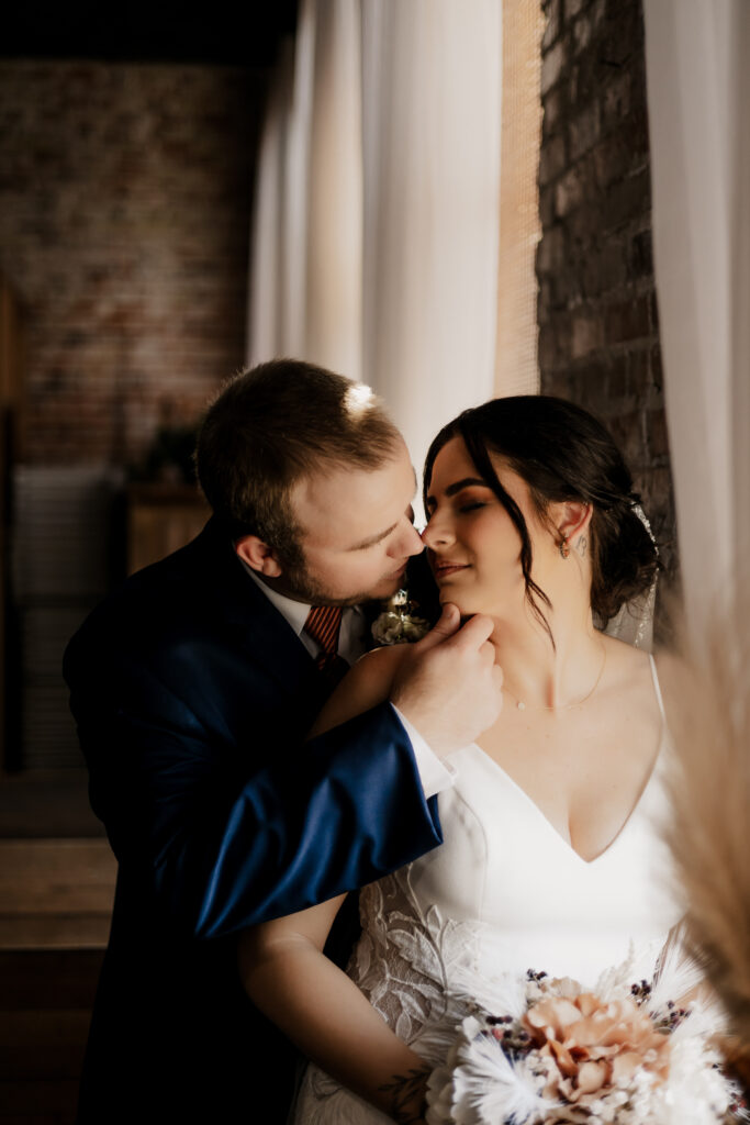 Couples portraits at their elopement venue in Colorado 